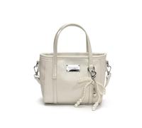 FIRSTXIU Elegante bolso cruzado de moda con cuentas y lazos, bolso de piel sintética para varios atuendos y ocasiones, White, Talla única