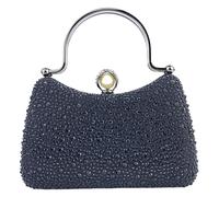 FIRSTXIU Elegante bolso de noche con cadena, delicado bolso de hombro, bolso cruzado para mujer, Black, Talla única