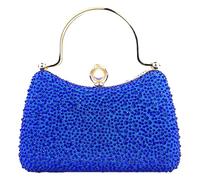 FIRSTXIU Elegante bolso de noche con cadena, delicado bolso de hombro, bolso cruzado para mujer, Blue, Talla única