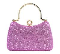 FIRSTXIU Elegante bolso de noche con cadena, delicado bolso de hombro, bolso cruzado para mujer, Pink, Talla única