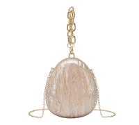 FIRSTXIU Elegante bolso de noche con cadena para hombro, bolso cruzado para bodas, fiestas y banquetes de cóctel, albaricoque, Talla única