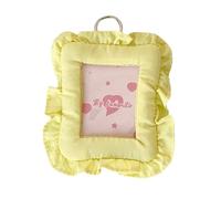 FIRSTXIU Elegante colgador de almohada para tarjetas fotográficas para bolsas de pared y bolso, exhibición de fotos de moda, contemporáneo, organizador de tarjetas pequeñas, llavero, Amarillo, One