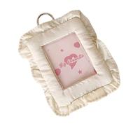 FIRSTXIU Elegante colgador de almohada para tarjetas fotográficas para bolsas de pared y bolso, exhibición de fotos de moda, contemporáneo, organizador de tarjetas pequeñas, llavero, White, One Size