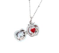 FIRSTXIU Elegante collar con colgante de manzanas para uso diario, joyería con colgante que se puede abrir, perfecto para mujeres jóvenes de moda, Metal