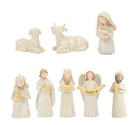 FIRSTXIU Elegante juego de belén de resina que simboliza la conexión entre religión y artesanía