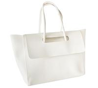 FIRSTXIU Elegante y práctica bolsa de poliuretano de gran capacidad para mujer, con amplio almacenamiento, bolsa de hombro para trabajo y viajes, White, Reference size chart