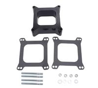 FIRSTXIU Espaciador de carburador fenólico abierto de 2 pulgadas para motor 4bbl, espaciadores de carbohidratos de fácil instalación con tornillos, juego de juntas de coche