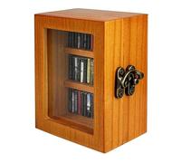 FIRSTXIU Estantería de madera pequeña con 60 libros en miniatura para aliviar el estrés, adorno en miniatura para decoración de escritorio, escritorio de oficina, alivio del estrés