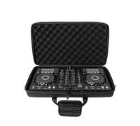 FIRSTXIU Estuche de almacenamiento multiusos de diseño pequeño con compartimentos dedicados para accesorios, gran espacio para controladores, absorción de golpes, estuche para equipos de DJ, Black