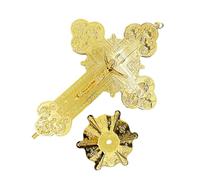 FIRSTXIU Exquisites - Figura de crucifijo de metal para mesa, diseños únicos y elegantes, mejora la colección de entusiastas del espacio vital