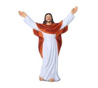 FIRSTXIU Figura de Jesús cristiano pintada a mano, figura católica de resina, adorno para el hogar, iglesia, dormitorio, puerta, decoración para colgar en la pared