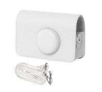 FIRSTXIU Funda de transporte portátil de cuero de color sólido, funda protectora retro para cámara H35 501F, White
