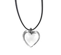 FIRSTXIU Gargantilla gótica de cuerda negra con colgante de corazón para mujer, elegante cadena ajustable, joyería de diseño simple, 20mm, Liuli