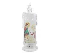 FIRSTXIU Jesús Virgen Cristo Vela romántica candelita electrónica sin llama LED devocional velas de oración luz religiosa decoración religiosa