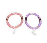 FIRSTXIU Juego de pulseras de cuentas para parejas, las mejores pulseras a juego, prácticas hebillas de succión magnéticas, cuerdas de mano para fiestas diarias, As shown, Acrílico