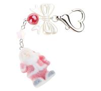 FIRSTXIU Llavero de Navidad con diseño de Papá Noel, colgante de lazo de estrella, portátil, para niños y adultos, accesorio de soporte de uso diario, B, Talla única