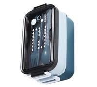 FIRSTXIU Lonchera de acero inoxidable a prueba de fugas con mango ergonómico, aislamiento de doble pared, caja de alimentos para viajeros, viajeros, portadores de almuerzo con mango ergonómico
