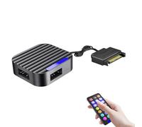 FIRSTXIU Miniture ARGB Hub divisor de 3 puertos Satas fuente de alimentación 5 V 3 pines montaje y botón remoto funciona con efectos Argb PC Ventilador Hub Mount