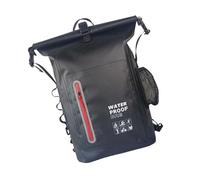 FIRSTXIU Mochilas de PVC resistentes al agua para deportes al aire libre, viajes, práctica mochila con múltiples bolsillos y correa para el hombro, Negro, 30x46x15cm