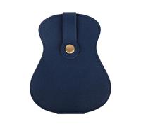 FIRSTXIU Organizador de púas de guitarra con 18 ranuras de piel sintética para púas de guitarra, caja de almacenamiento para púas de guitarra, Blue