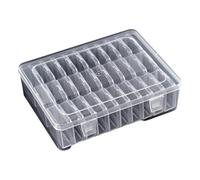 FIRSTXIU Prácticos organizadores apilables transparentes de 30 celdas, accesorio portátil para el hogar y la oficina, organización de control de desorden, caja de almacenamiento transparente