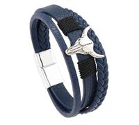 FIRSTXIU Pulsera de piel sintética suave con cierre ajustable, elegante, retro, punk, joyería para hombres y mujeres, elegante cadena para hombre, talla única, como se describe