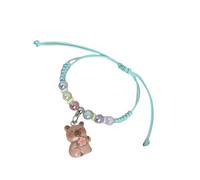 FIRSTXIU Pulseras coloridas de cuerda de macarrón para niños con bonitos capibaras de dibujos animados y correa suave ajustable para regalos