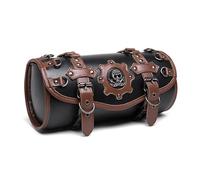 FIRSTXIU Punk Styles - Bolsa de almacenamiento para motocicleta, de piel sintética, adecuada para manubrio y horquilla, bolsa de herramientas para viajes diarios con correas