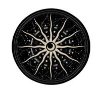 FIRSTXIU Tapete de adivinaciones, luna, constelaciones, altares, tarots, cartas, péndulos, gráfico para adivinaciones, curaciones energéticas, suministros de brujería duradera, decoración de
