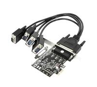 FIRSTXIU Tarjeta adaptadora PCIe de 4 puertos con cable para computadoras de ranura baja