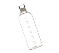 FIRSTXIU Tazas de cristal multifuncionales, taza de vidrio resistente con indicadores de tiempo para una gestión eficaz del consumo diario de agua