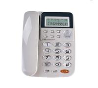 FIRSTXIU Teléfono de escritorio de oficina con timbre especial para llamadas, memoria de 62 llamadas, teléfono fijo de oficina, brillo de pantalla ajustable