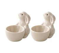 Firulab Huevera de Pascua para Huevo Pasado por Agua | Hueveras de, Soporte Individual de Porcelana para decoración de Pascua y Primavera, decoración de Mesa para Desayuno, Cena y Fiesta