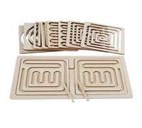 Firulab Juguete de Laberinto de Madera,Juego de Laberinto de Madera - Juguete Laberinto para el Desarrollo del Cerebro Izquierdo y Derecho - Tablero de Entrenamiento de Control de bolígrafo, Juguete