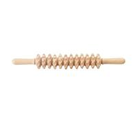 Firulab Masajeador de madera de mano, rodillo de masaje de punto de gatillo, herramienta masajeadora de 12 rodillos para aliviar el dolor muscular y la recuperación corporal