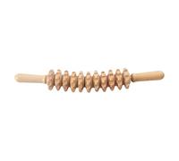 Firulab Masajeador de madera de mano, rodillo de masaje de punto de gatillo, herramienta masajeadora de 12 rodillos para aliviar el dolor muscular y la recuperación corporal