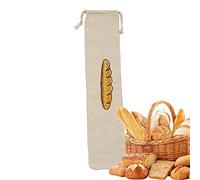 Firulab Pan Lino para Pan Casero - Almacenamiento De Pan Reutilizables con Cordón | Bolsa Ecológica para Almacenamiento De Baguette Y Pan Casero