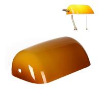 FIRVRE Ámbar Banker pantallas para lamparas de mesa, 22.5cm Pantalla para vintage lámpara pantalla de cristal de repuesto, banco LáMpara de Banqueros, Pantalla de Vidrio escritorio
