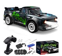 fisca 1/16 Control Remoto Coche de Alta Velocidad, 4WD RC Drift Racing Cars Fast 20MPH Truck 2.4 GHz Off-Road 4X4 Buggy Coche de Control de Velocidad y Dirección Vehículo de Juguete con Luces