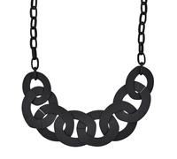 Fiscal bisutería bisutería mujer collar de metal negro collar collar collar c...