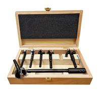 Fisch Juego de 6 cortadores de ondas en caja de madera, incluye brocas Forstner de 25-40 mm de diámetro | FSA-321545