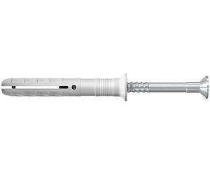 Fischer 048789 N-S - Tornillo de clavo con taco (6 x 60/30 mm, cinc, 100 unidades)