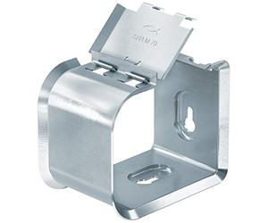 fischer 10 soportes de metal para colectores de metal SHA M 70 con alta resistencia y seguridad, montaje por encima de techos de protección contra incendios, cierre sin herramientas, 10 unidades