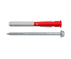 fischer 10 x 100 mm Heavy Duty Dot & Dab - Fijaciones de pared para placas de yeso sobre bloques de pared y tornillos, soportes de TV, radiadores, estantes pesados y armarios de cocina, caja de 50