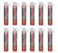 Fischer 12 piezas Espuma poliuretano PU T 750 ml para fijación tejas y pares, sin uso pistola