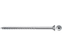 fischer 200 tornillos para aglomerado Power-Fast II 5.0 x 80 con cabeza avellanada con rosca parcial Star TX galvanizada azul pasivada (artículo n.º 670383)
