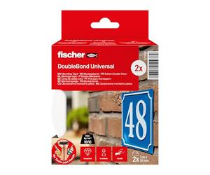 fischer - 2x Cinta de montaje adhesiva de doble cara y fuerte transparente, fácil de aplicar gracias a su revestimiento especial, fija sin taladrar espejos, cuadros, pinchos para palomas, etc (2x3 m)
