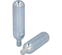 FISCHER 50393 Cartuchos de CO2 | Recarga | Apto para la Bomba de Aire de CO2 Fischer Plata