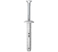 fischer 522948 Taco de golpe N 6x35/5 F para fijaciones rápidas y sencillas con martillo, con tornillo de seguridad de acero galvanizado en frío, posibilidad de desmontaje caja de 100 uds, Gris