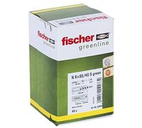 Fischer 524849 N GREEN - Tacos para clavos (cabeza avellanada, 8 x 80/40, 45 unidades)